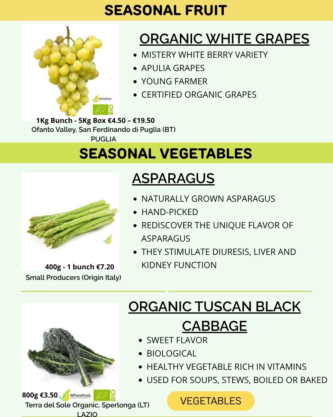 VEGETABLES