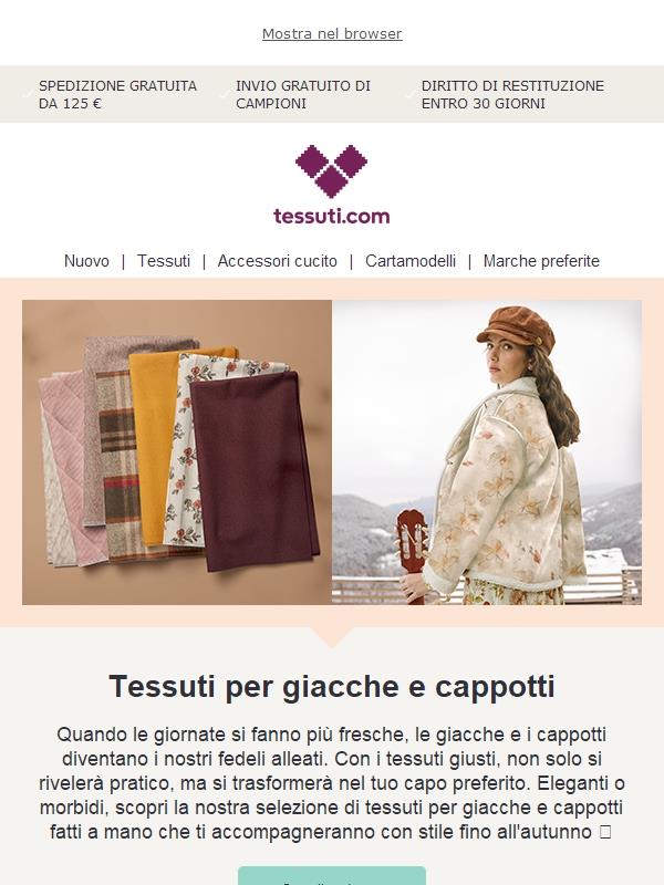 Tessuti di ispirazione per la giacca autunnale