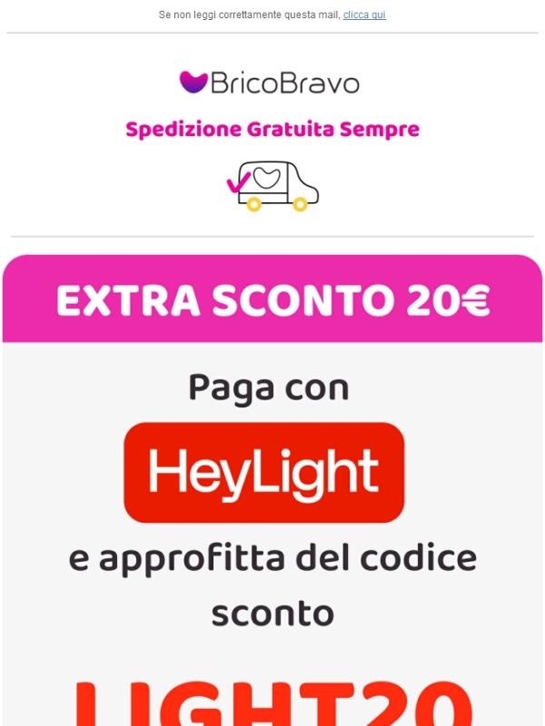 20€ di extra sconto per un risparmio unico