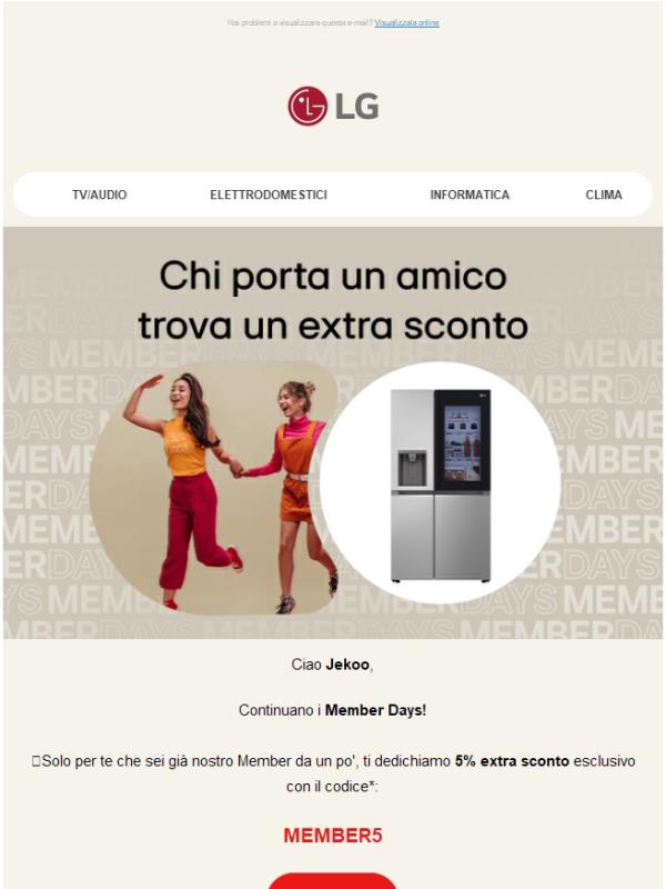 Continuano i Member Days: solo per te 5% extra sconto