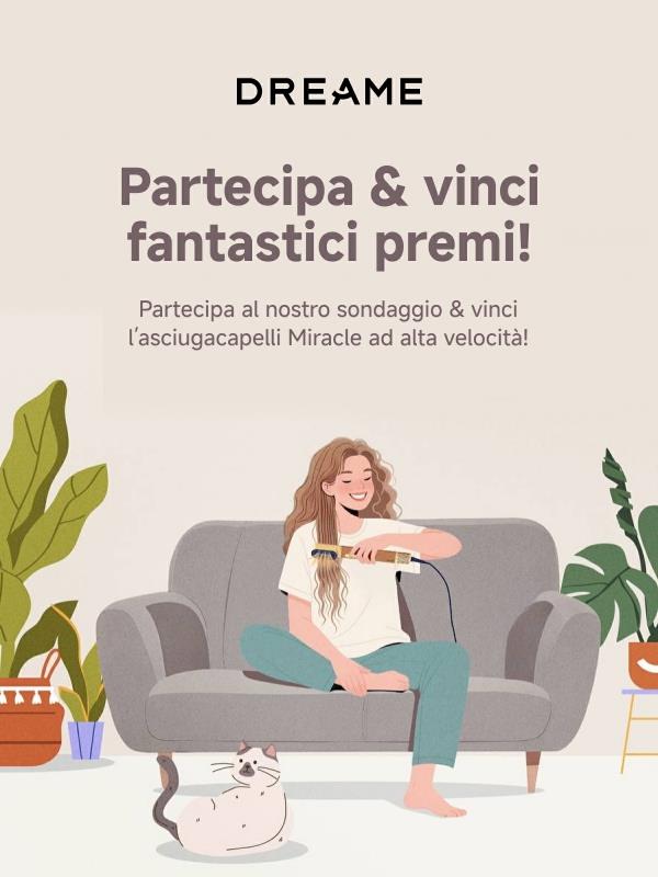 👉 Vinci l’asciugacapelli Miracle 🚀 Partecipa al nostro sondaggio!