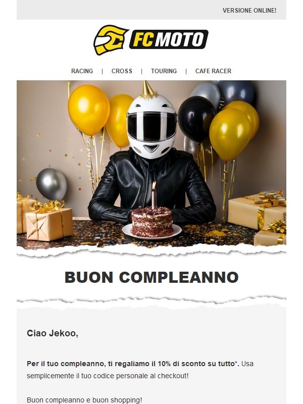 🎁 Il tuo regalo di compleanno da FC-Moto