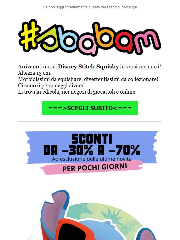 Che novità..Stitch in versione squishy maxi formato! Sono adorabili e da collezionare