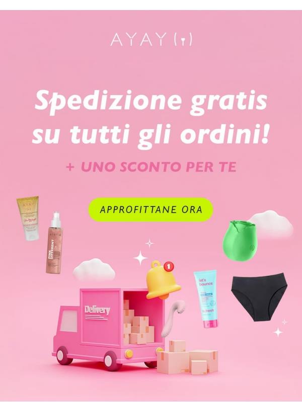 Spedizione GRATIS su tutto! 😱