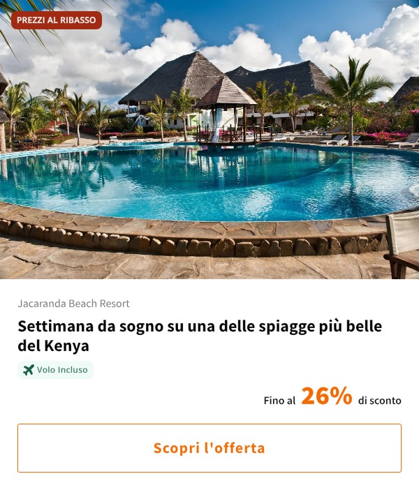 Settimana da sogno su una delle spiagge più belle del Kenya