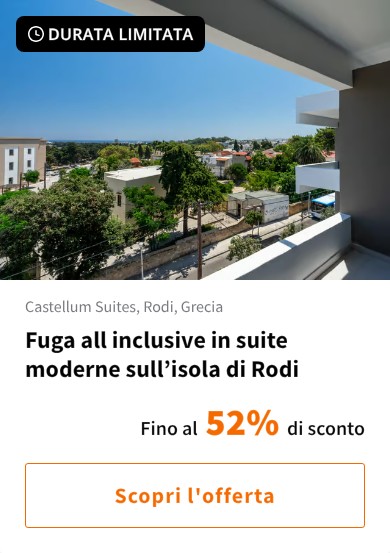 Fuga all inclusive in suite moderne sull%27isola di Rodi