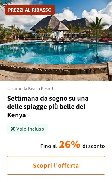 Settimana da sogno su una delle spiagge più belle del Kenya