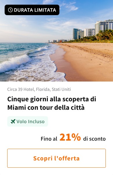 Cinque giorni alla scoperta di Miami con tour della città