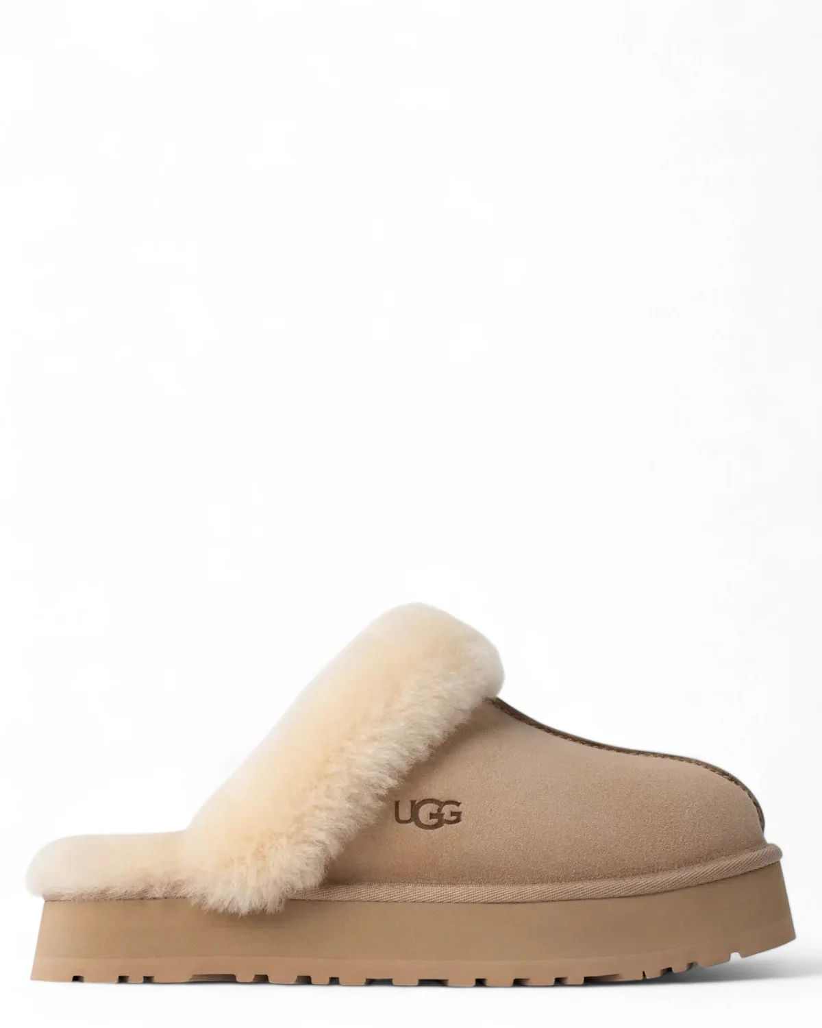 Image of Ciabatte Disquette in Camoscio con Platform