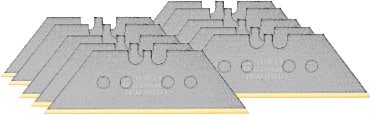 LUTZ BLADES - Set di 10 lame di ricambio a forma trapezoidale “longlife”, TiN, Numero: 10