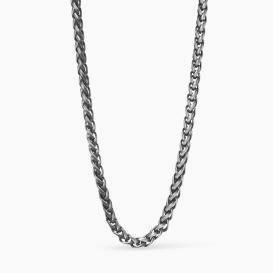 STYLE 05  Collana con catena spiga in acciaio e gunmetal