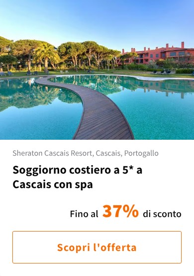 Soggiorno costiero a 5* a Cascais con spa