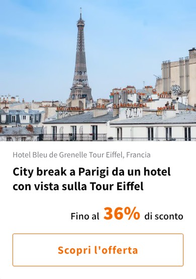 City break a Parigi da un hotel con vista sulla Tour Eiffel