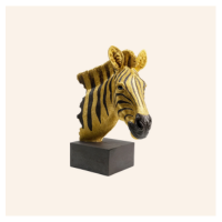 Figura decorativa con forma di testa di zebra