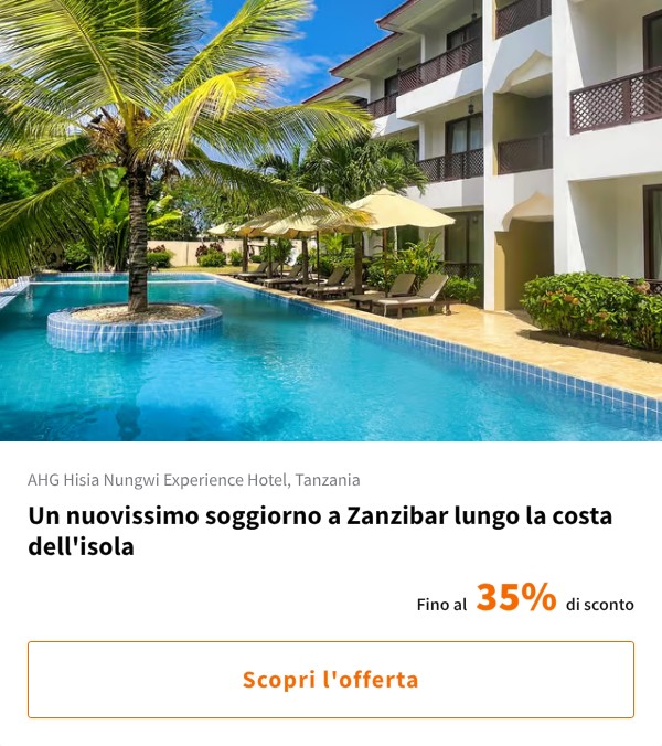 Un nuovissimo soggiorno a Zanzibar lungo la costa dell'isola