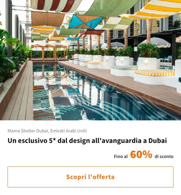Un esclusivo 5* dal design all'avanguardia a Dubai