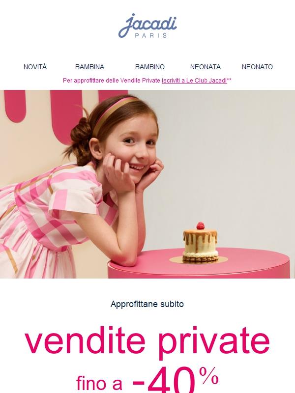 💌 Vendite Private: fino a -40%* su una selezione