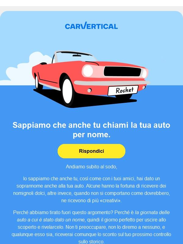 Svelaci il nome della tua auto