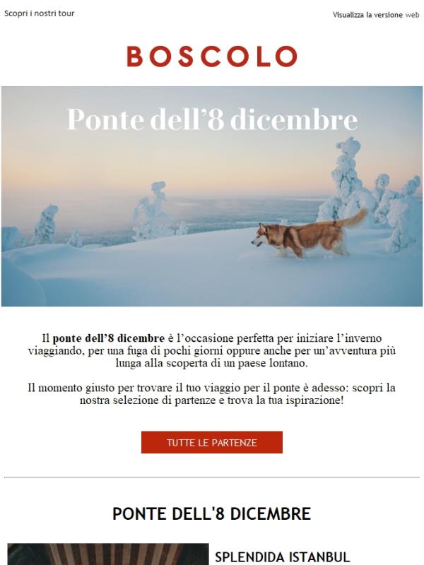 Ponte 8 dicembre: idee per viaggiare
