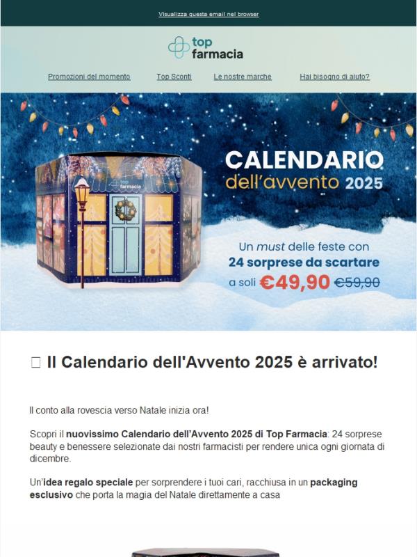 🎁 Il Calendario dell’Avvento 2025 è arrivato!