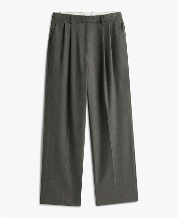 Pantaloni relaxed fit dritti in flanella