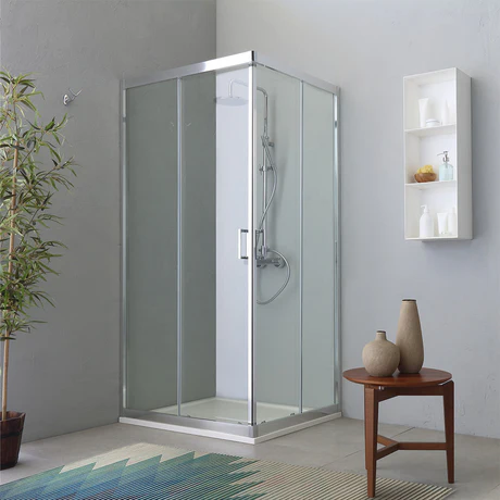 Box Doccia Ad Angolo 70X90 Reversibile Profili Moderni Cristallo 6Mm | Ferrara