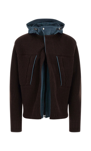 Cardigan with nylon inserts