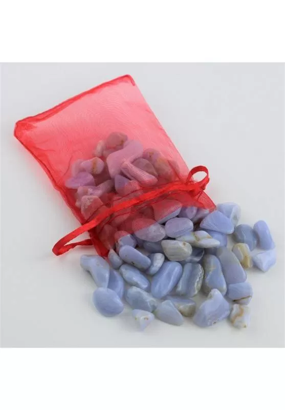 Image of Sacchetto Calcedonio Mignon Burattato 100g Cristalloterapia Ossidi Quarzi Chakra Reiki