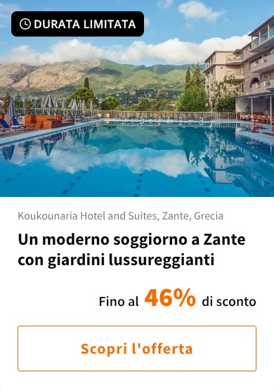 Un moderno soggiorno a Zante con giardini lussureggianti