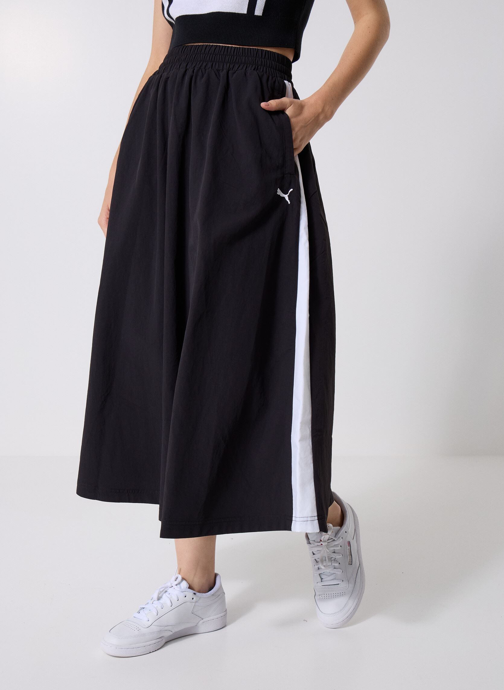 Puma Gonne lunghe Gonna maxi - T7 Woven Midi Skirt donna nera