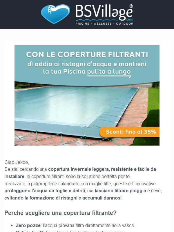 Copertura invernale senza ristagni? Scopri le Coperture Filtranti