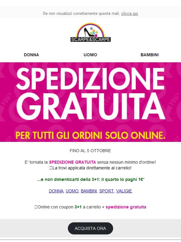 💥 SPEDIZIONE GRATUITA fino al 5 Ottobre!