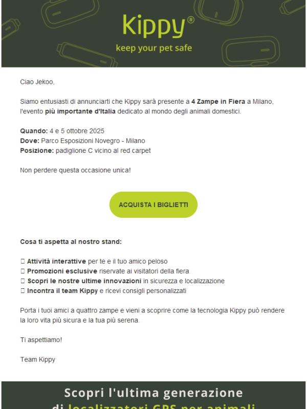 Ti aspettiamo a 4 Zampe in Fiera Milano🐕