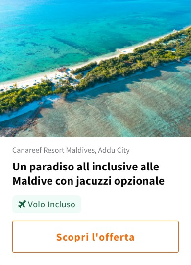Un paradiso all inclusive alle Maldive con jacuzzi opzionale