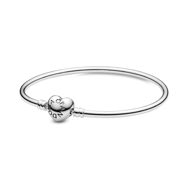 Pandora Moments Heart Clasp Bangle