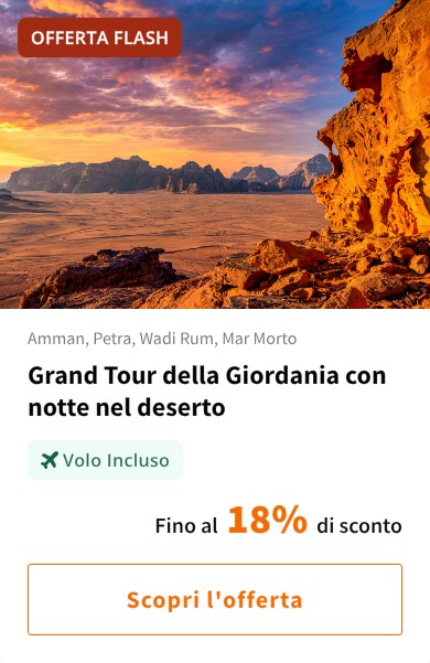 Grand Tour della Giordania con notte nel deserto