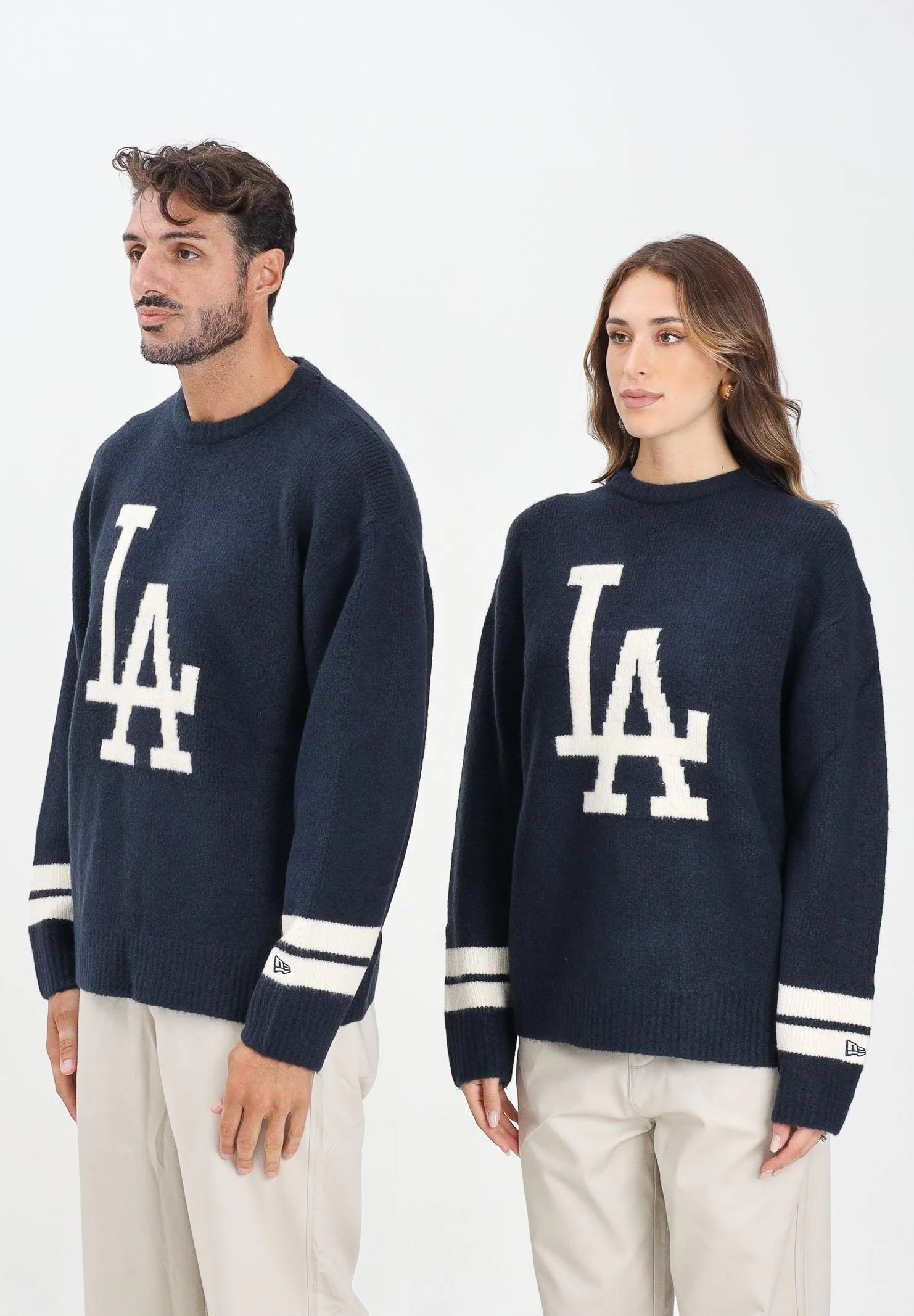 Image of NEW ERA Maglione girocollo LA Dodgers MLB blu per uomo e donna