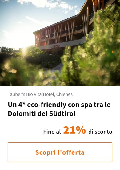 Un 4* eco-friendly con spa tra le Dolomiti del Südtirol