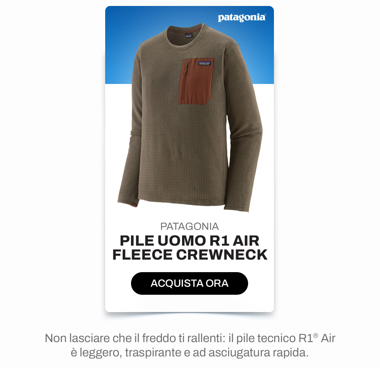 Pile uomo R1 Air Fleece Crewneck
