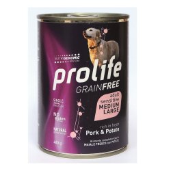 Image of Prolife Adult Maiale e patate 400g umido cane grain free