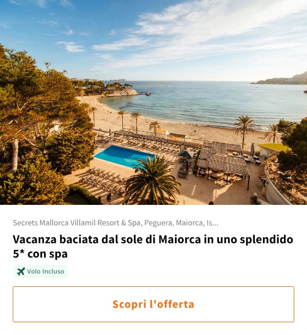 Vacanza baciata dal sole di Maiorca in uno splendido 5* con spa