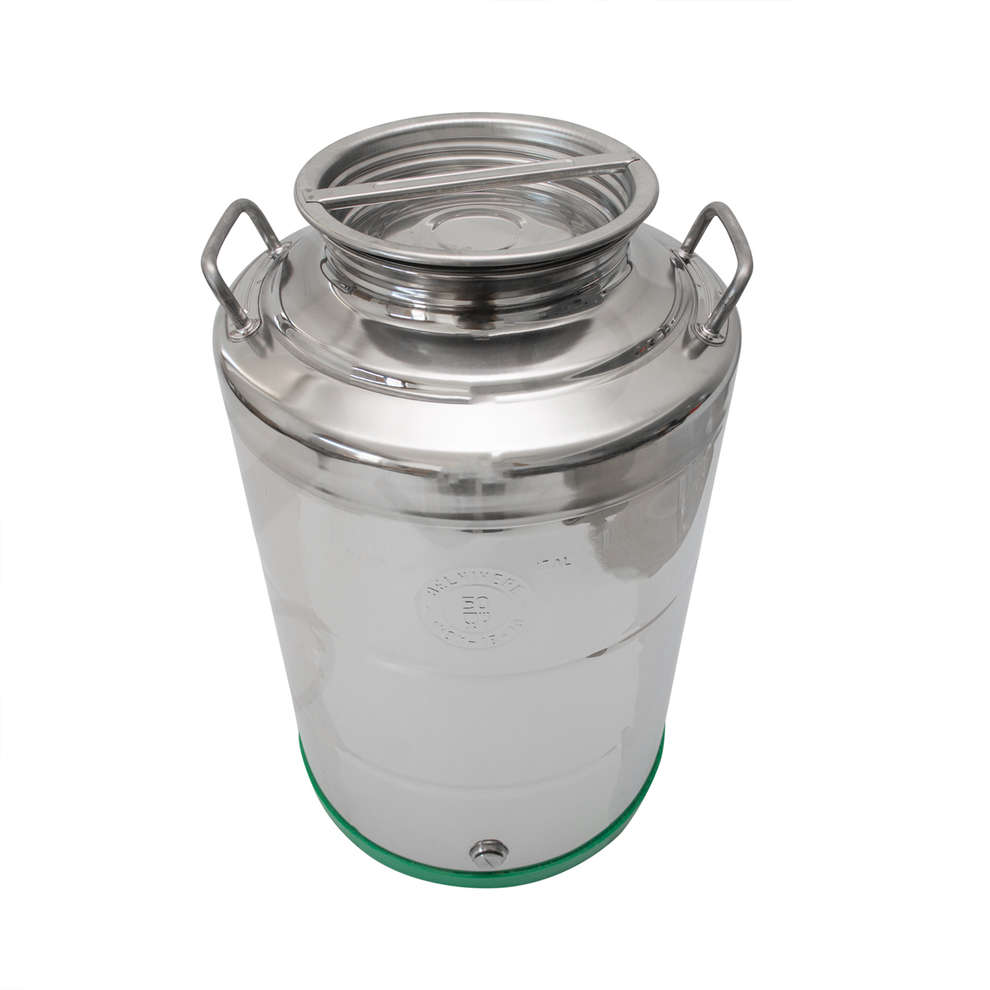 Fusto inox fondo liscio 50 L