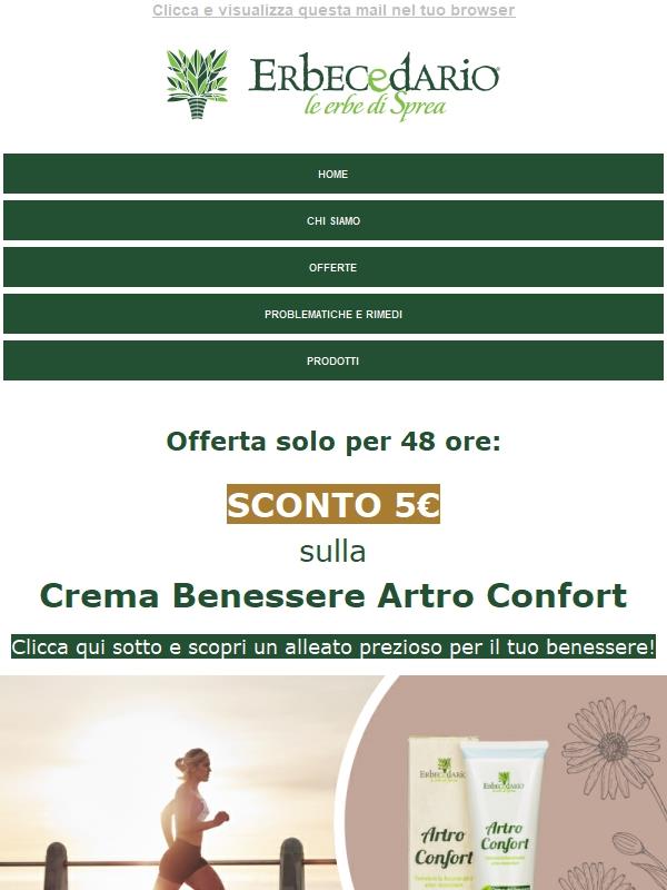 Tensioni muscolari? -5€  sulla Crema Benessere Artro Confort! ✨