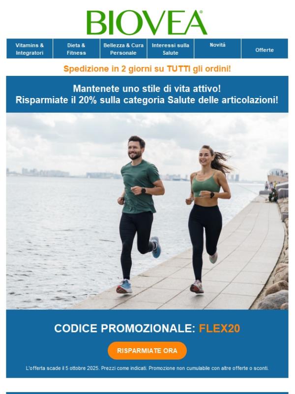 Allevia i dolori con il 20% di sconto sui prodotti per la salute delle articolazioni!