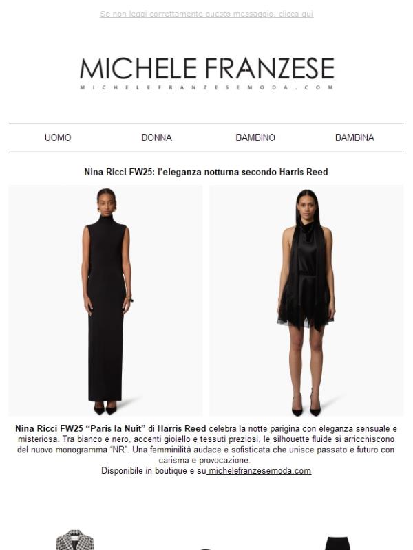 Nina Ricci FW25 | L’eleganza notturna secondo Harris Reed