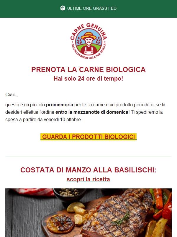 📖 Ricetta del mese: costata di manzo alla Basilischi