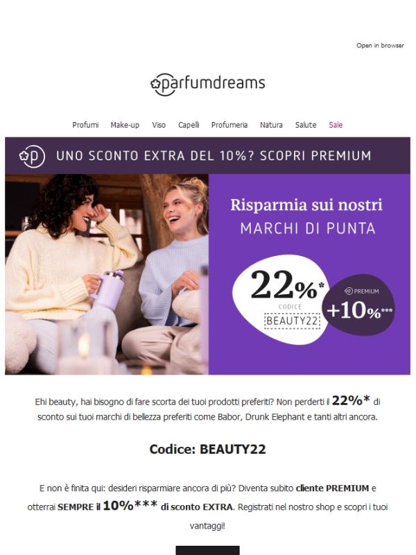 22% + 10% extra | Scopri i nostri marchi di punta