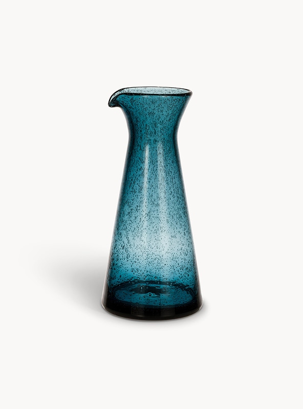 Caraffa in vetro sodalime con bolle