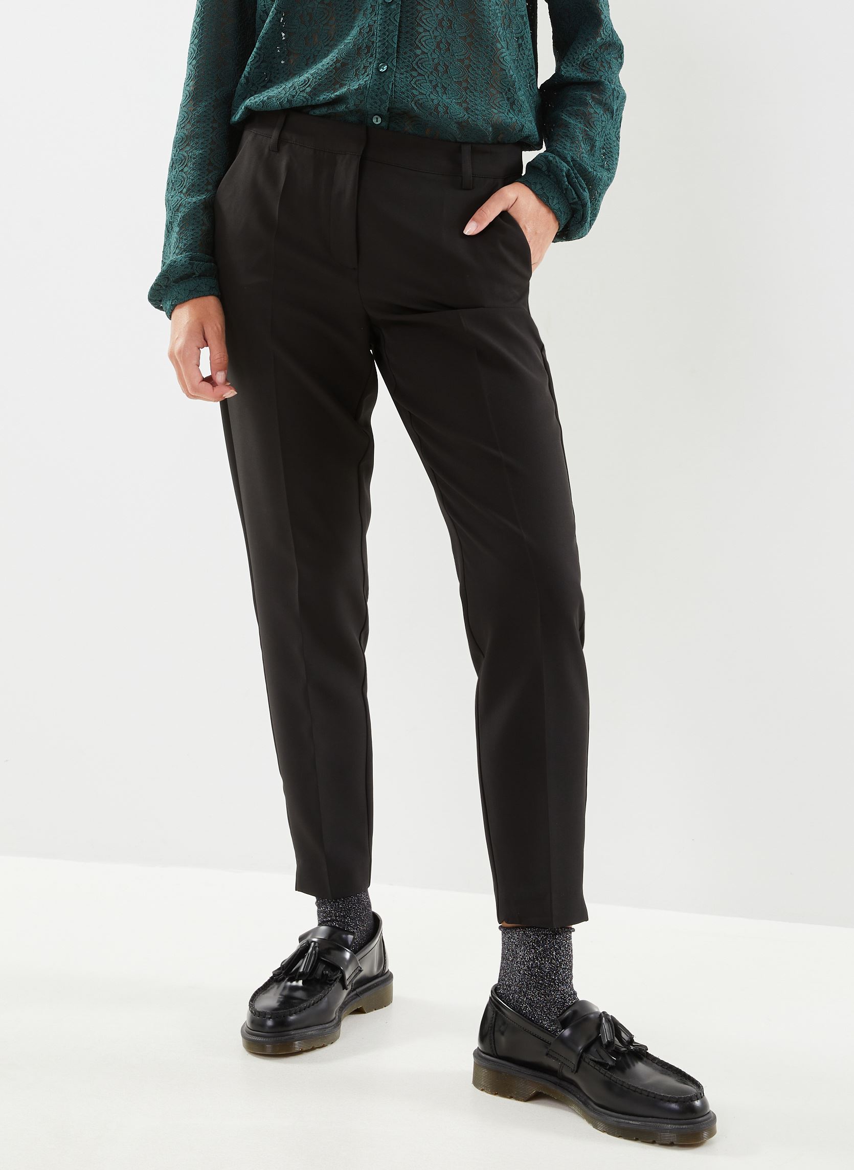 Ichi Pantaloni dritti Ihlexi Pa3 donna nero