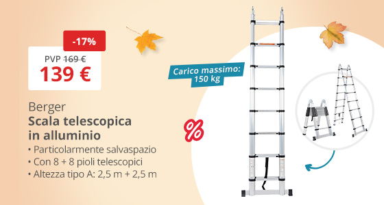 Scala telescopica in alluminio